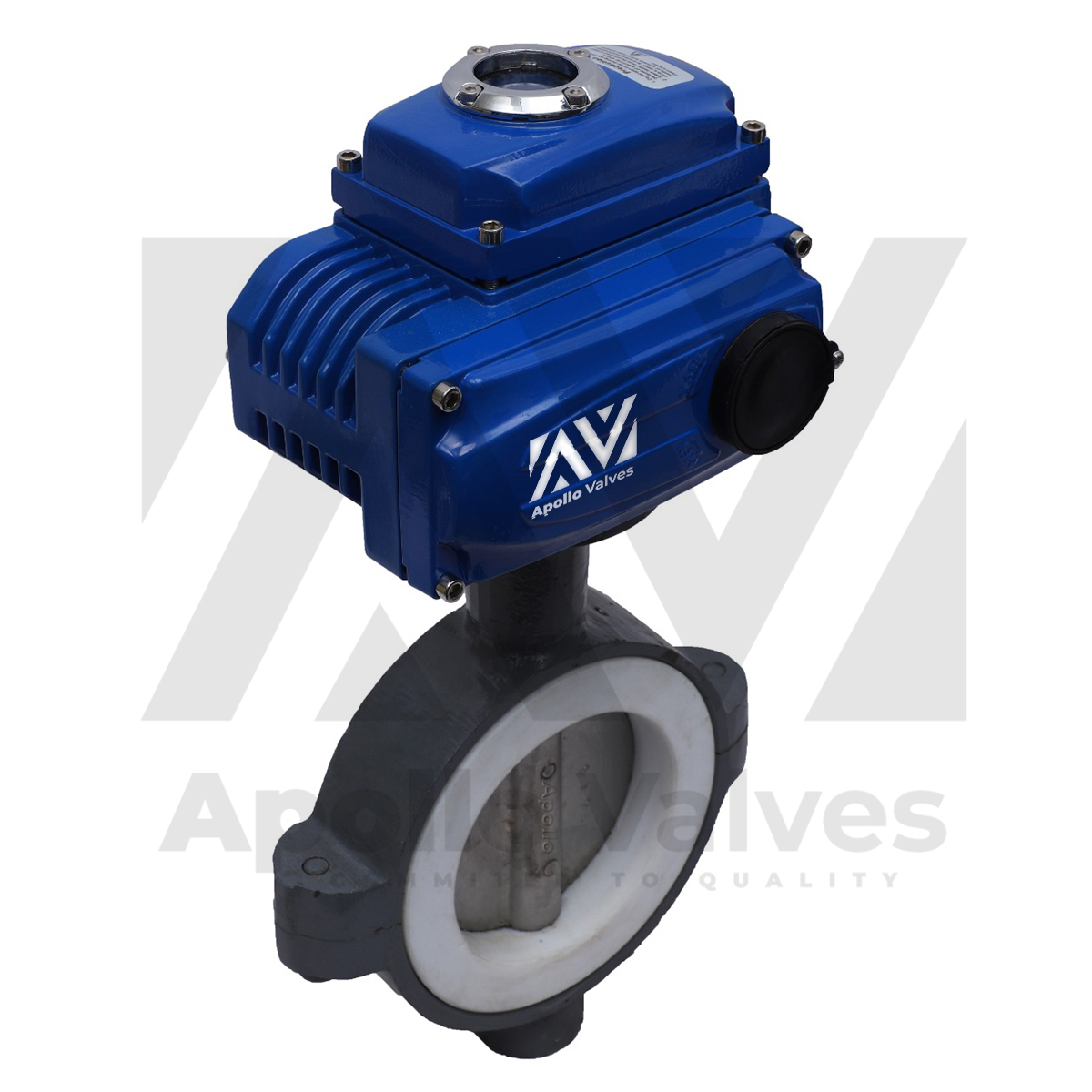 PTFE (FEP-PFA) Lined Butterfly Valve with Electric Actuator