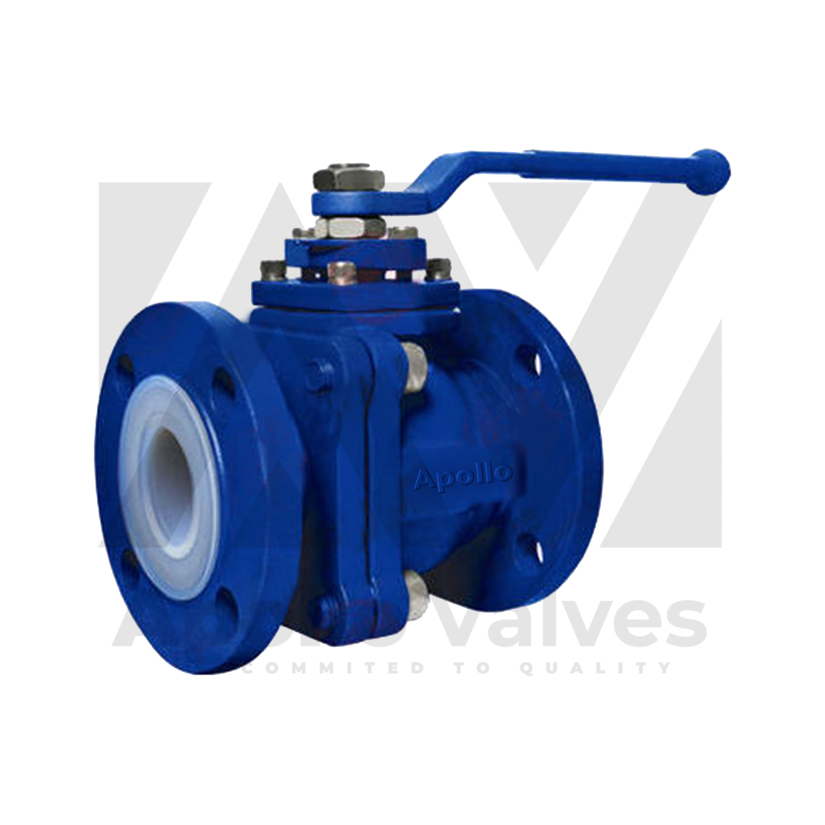 FEP PFA Lined Flanged End Ball Valve