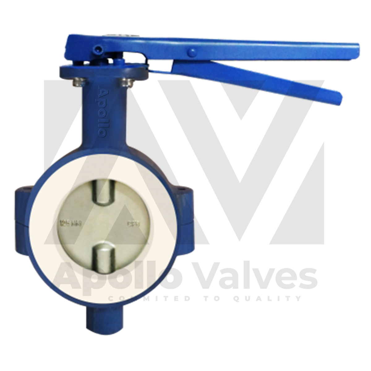 Manual 2 Piece Design Teflon Seated Butterfly Valve